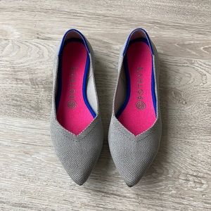 Rothy’s The Point in Iridescent/Silver